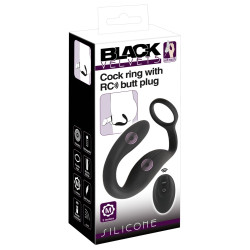 Black Velvets Cockring Plug Vibe Velvet 8 x 2.5cm